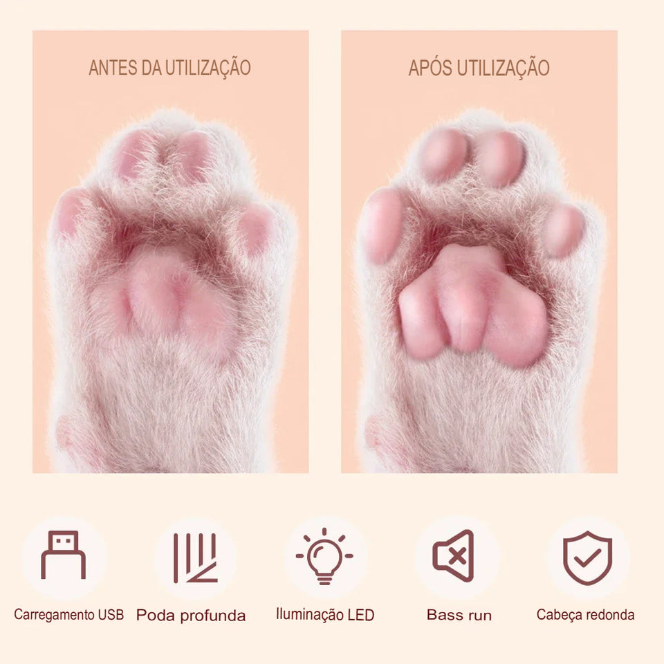 Aparador de pelos PET elêtrico USB